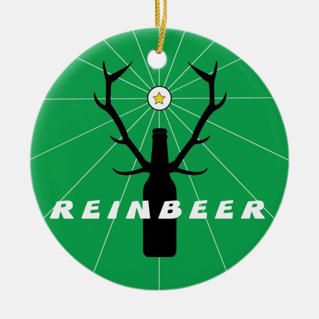 ReinBeer Beer Pong Ornament (Front)