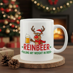 Reinbeer Funny Christmas Reindeer Beer Mug
