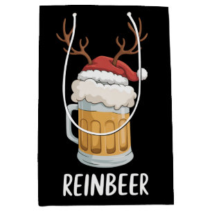 Reinbeer Funny Couples Christmas Matching Holiday  Medium Gift Bag