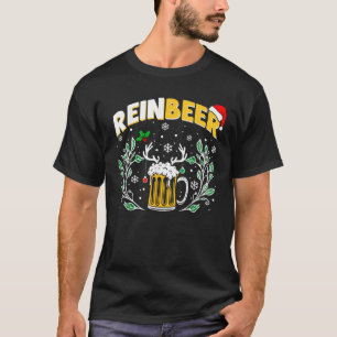 Reinbeers Funny Reindeer Beer Christmas Drinking X T-Shirt