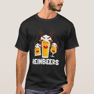 Reinbeers Xmas Pajama  Reindeer Beer Christmas Dri T-Shirt