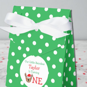 Reindeer 1st Birthday Favor Box
