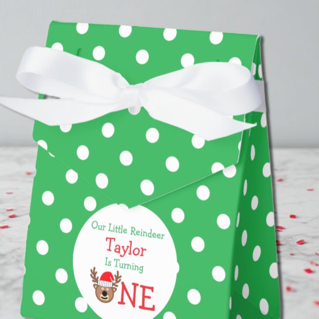 Reindeer 1st Birthday Favor Box (Creator Uploaded)