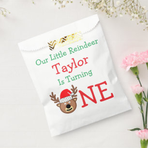 Reindeer 1st Birthday Favour Bag