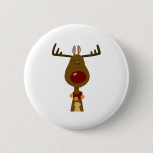 Reindeer 2 Inch Round Button