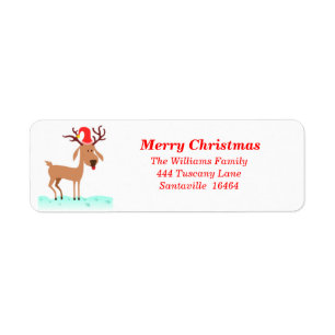 Reindeer Address Label