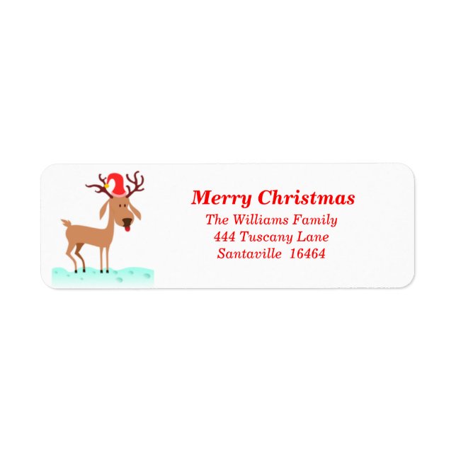 Reindeer Address Label (Front)