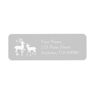 Reindeer Address Labels (Silver)