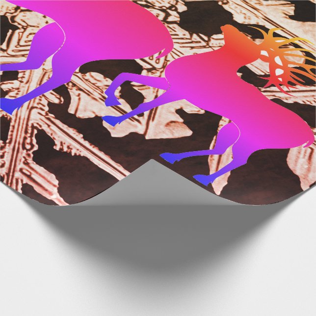 REINDEER AND BENTLEY SNOWFLAKE Wrapping Paper (Corner)