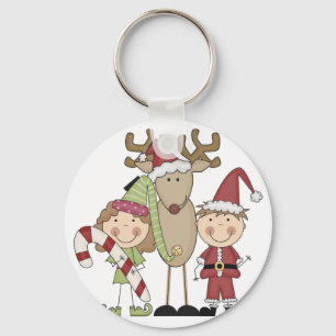 Reindeer and Elves T-shirts and Gifts Keychain