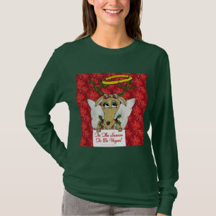 Reindeer Angel Tis The Season to Be Vegan T-Shirt