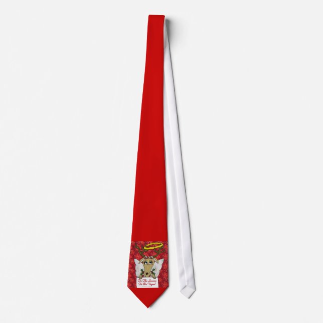 Reindeer Angel Tis The Season to Be Vegan Tie (Front)