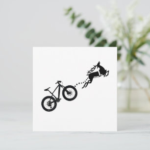 Reindeer Antler Mountain Bike Christmas rider Holiday Card
