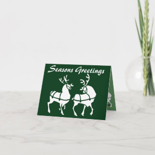 Reindeer Art Cards Custom Christmas Greetings Card