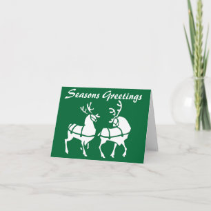 Reindeer Art Cards Custom Christmas Greetings Card