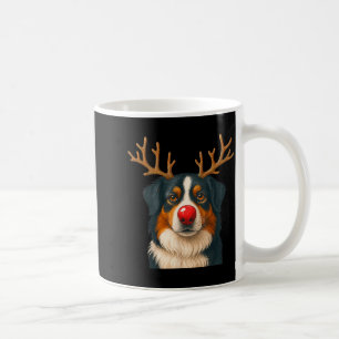 Reindeer Australian Shepherd Christmas Aussie Dog Coffee Mug