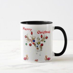 reindeer Basenji Christmas mug
