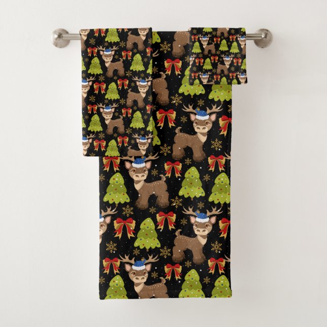Reindeer Bath Towel Set (Insitu)