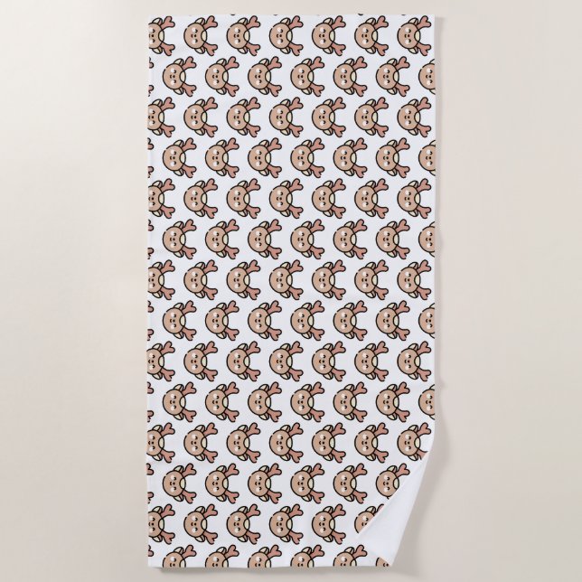 reindeer beach towel (Front)
