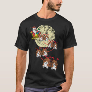 Reindeer Beagle Santa Christmas Animal Pet Dog Xma T-Shirt