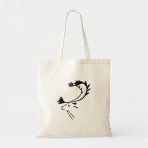 Reindeer Black Tote Bag