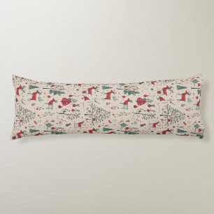 Reindeer Body Pillow Folk Art Christmas