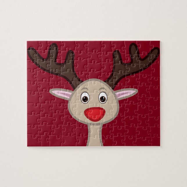 Reindeer cartoon character jigsaw puzzle (Horizontal)
