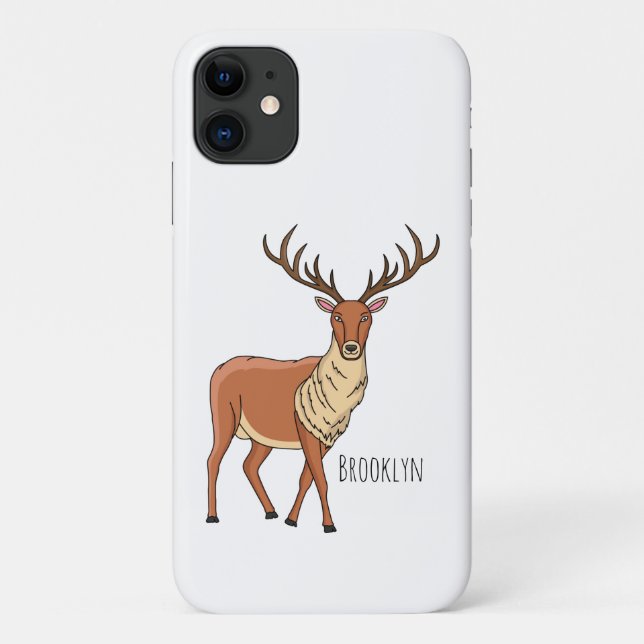 Reindeer cartoon illustration Case-Mate iPhone case (Back)