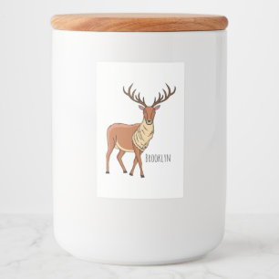 Reindeer cartoon illustration food label