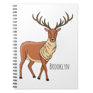 Reindeer cartoon illustration notebook