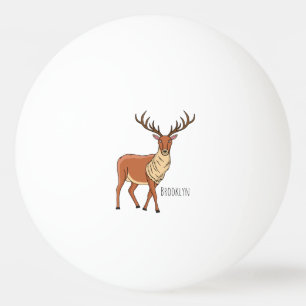 Reindeer cartoon illustration ping pong ball