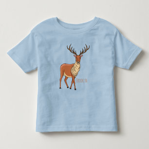Reindeer cartoon illustration toddler t-shirt