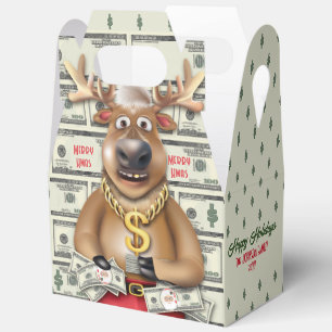 Reindeer Cash Santa Bucks Funny Christmas Money Favor Box