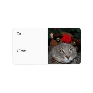 Reindeer Cat Label