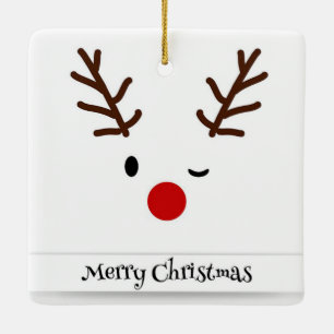 Reindeer Ceramic Ornament