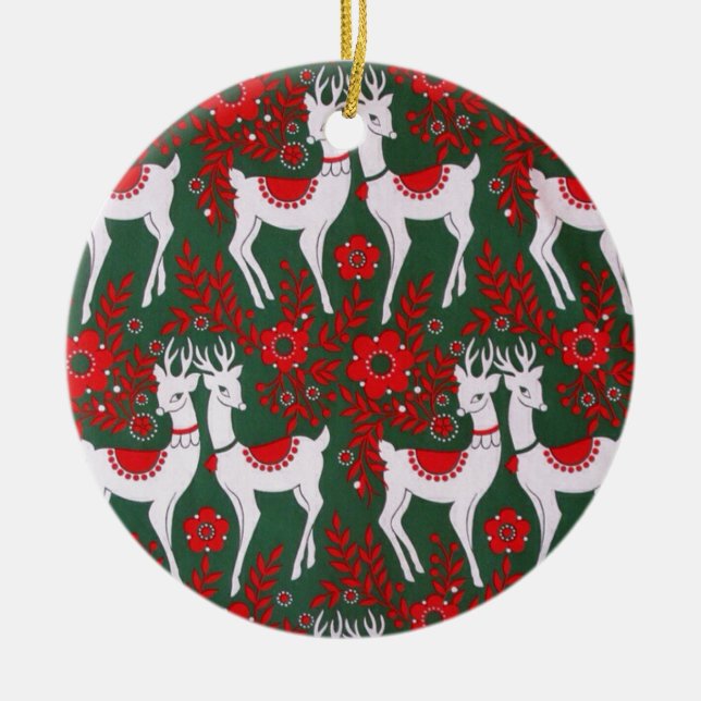 Reindeer Ceramic Ornament (Front)