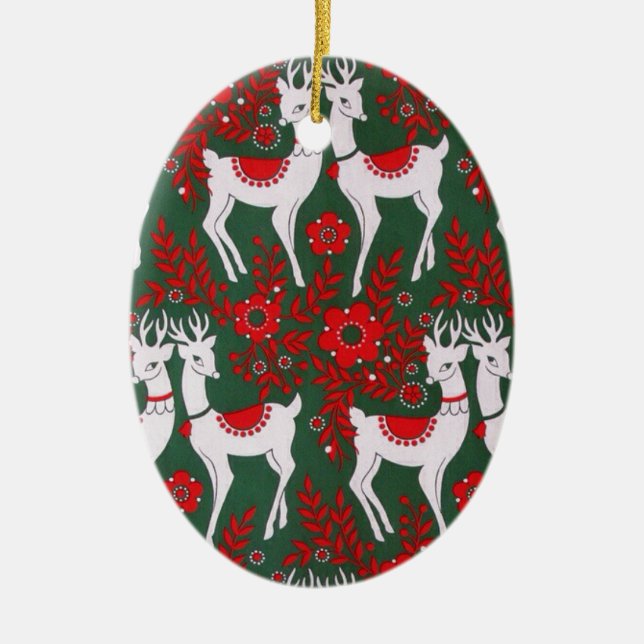 Reindeer Ceramic Ornament (Front)