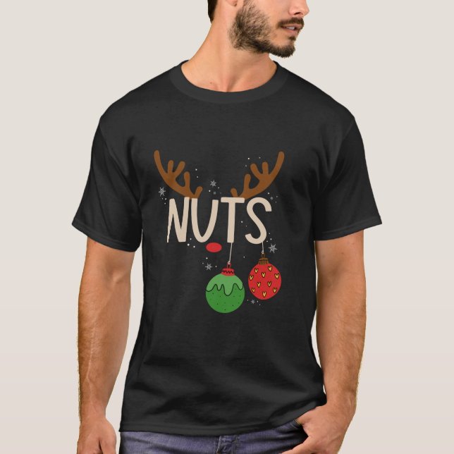 Reindeer Chest Nuts Matching Chestnuts Christmas C T-Shirt (Front)