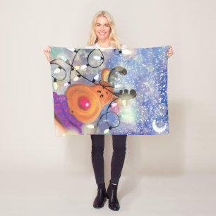 Reindeer Christmas Baby Fleece Blanket