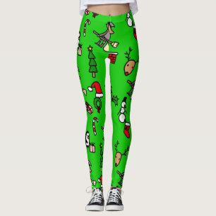 reindeer christmas befana leggings