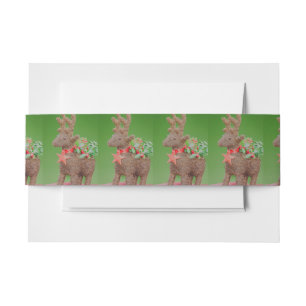 Reindeer Christmas decoration Invitation Belly Band