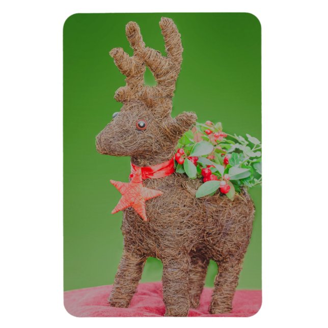 Reindeer Christmas decoration Magnet (Vertical)