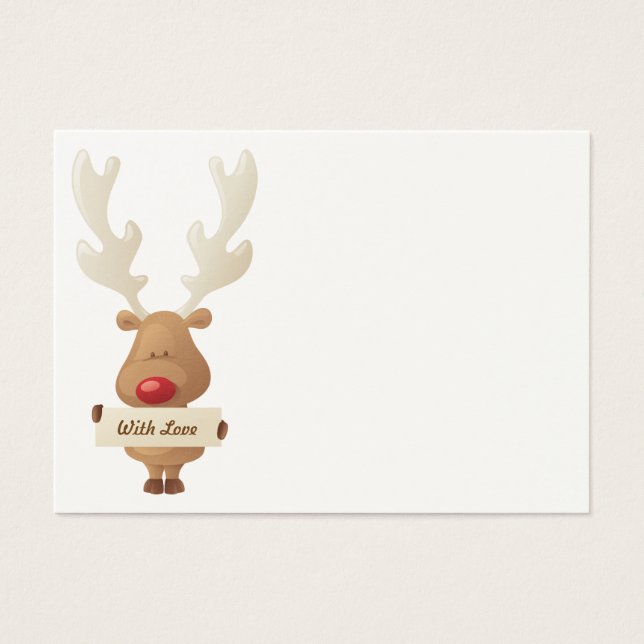 Reindeer Christmas gift tag (Front)