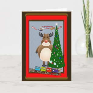 Reindeer Christmas Holiday Card