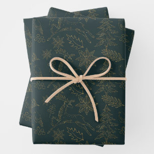 Reindeer Christmas Holiday Tissue Papier cadeau