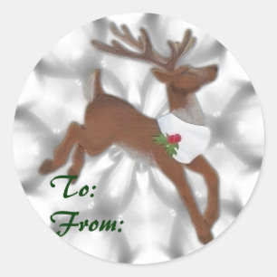Reindeer Christmas Labels
