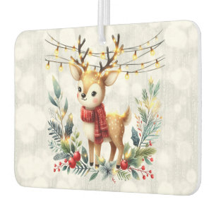 Reindeer Christmas Lights Glittery Air Freshener