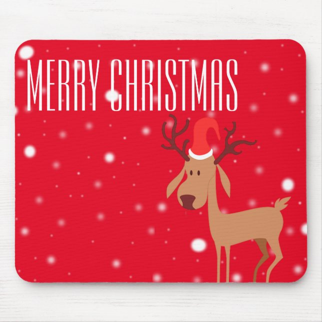 Reindeer Christmas Mousepad (Front)