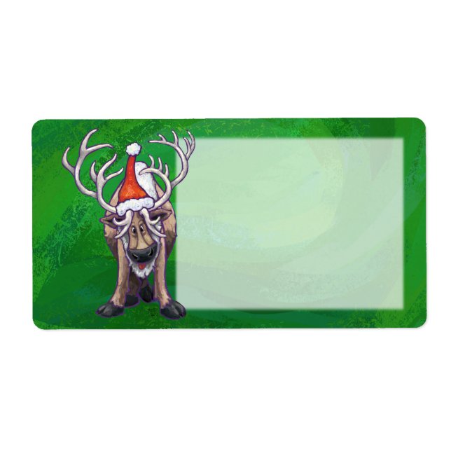 Reindeer Christmas On Green (Front)