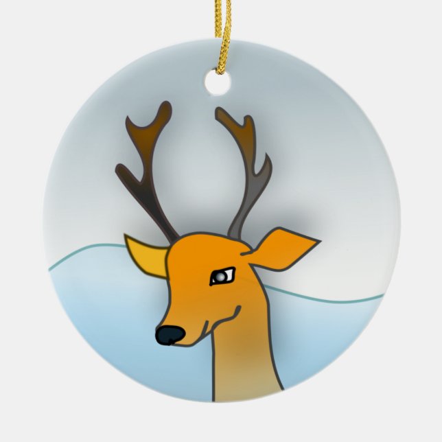 Reindeer Christmas Ornament (Front)